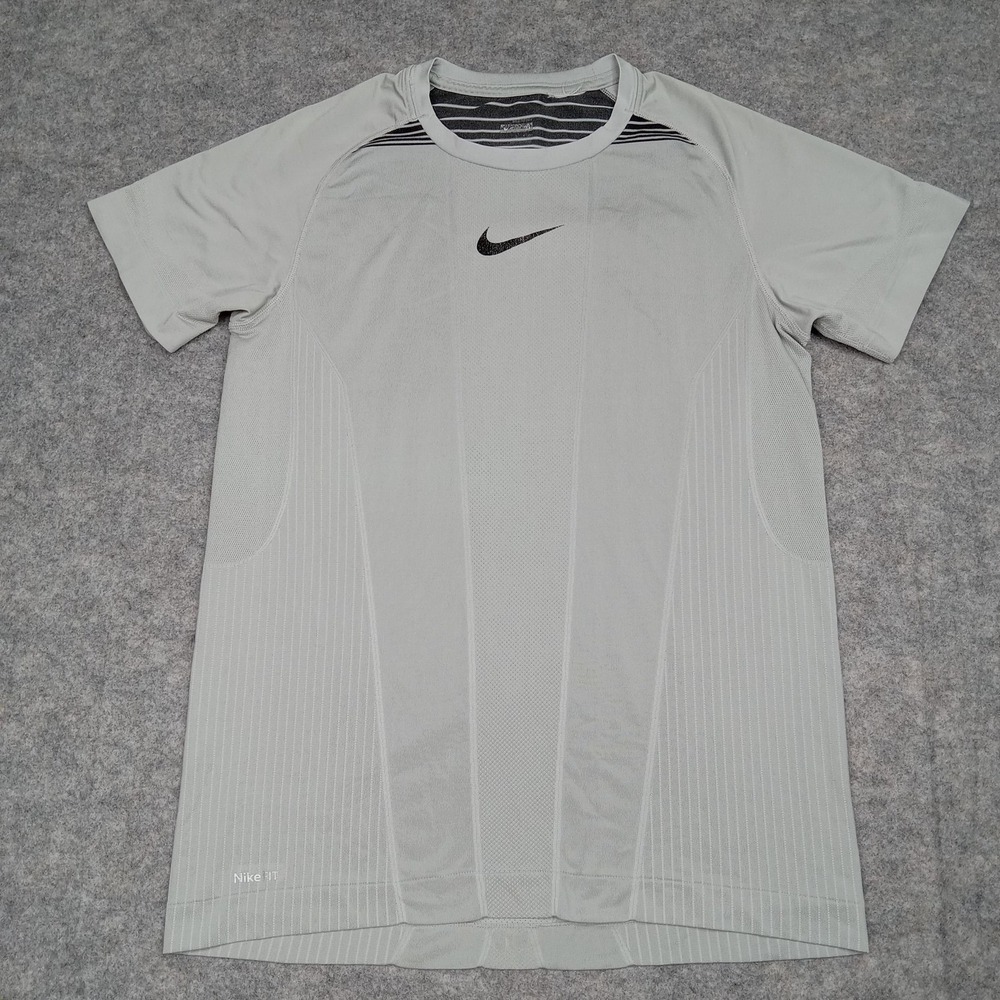 Nike Shirt Mens Small Gray SPARQ Fit Dry SP Tech Athletic‎ Training Raglan